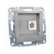 Розетка компьютерная 1-на RJ45 кат.5е UTP, Asfora Алюминий EPH4300161 фото 2