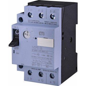 Авт. вимикач захисту двигуна MSP0-1,6 (0,37-0,55 kW, 1.0-1.6A), ETI 4646620 фото
