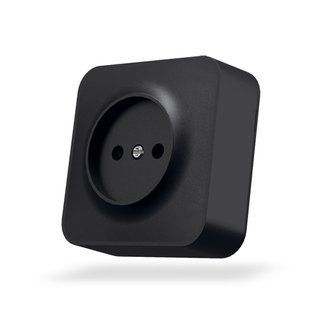 Розетка 1-на зовнішня чорний графіт VIDEX BINERA IP20 27074 VF-BNS21-BG фото