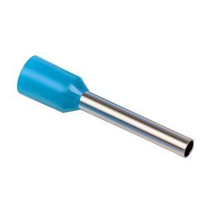 Втулочный наконечник НВ 1x1,5/12 с изоляцией, голубой (100 шт./уп.) Tema Tools ТТ04616-3 фото