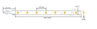 LED лента RISHANG 60-2835-12V-IP20 6W 550Lm 4000K 50м (RD0860TA-B-NW_50) RD0860TA-B-NW_50m фото