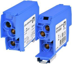 Блок розподільчий EDBJ-4x25-4x25/N 100A, 1000V/1500V,IN: 4x25, OUT: 4x25, синій 1102429 фото