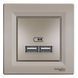 USB -гнездо двойная бронза Asfora EPH2700269 фото 2