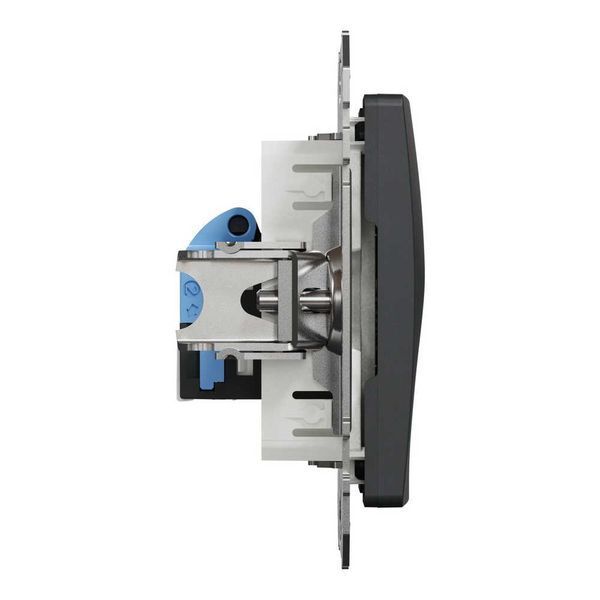 Розетка компьютерная одинарная RJ45 категория 6 UTP Черный Sedna Design SDD114461 фото