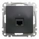 Розетка компьютерная одинарная RJ45 категория 6 UTP Черный Sedna Design SDD114461 фото 1