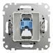 Розетка компьютерная одинарная RJ45 категория 6 UTP Черный Sedna Design SDD114461 фото 2