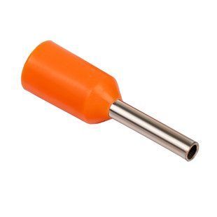 Втулочный наконечник с изоляцией HB 1х0,5/6, оранжевый (100 шт./уп.) Tema Tools ТТ04601 фото