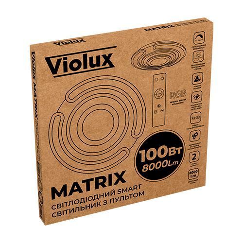 LED светильник smart MATRIX VIOLUX круг 100W (білий) 220475 фото