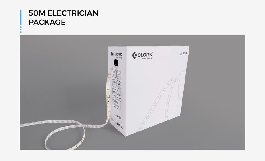 LED стрічка COLORS 60-2835-12V-IP20 4,4W 520Lm 4000K 5м (DJ60-12V-8mm-NW) DJ60-12V-8mm-NW фото