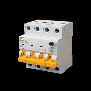 Автомат диференційного захисту SB-R9NE 4P C 16A 30mA Tип A 6kA UEC RCBO60-4-016-C-030-A фото