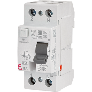 Реле диференційне (ПЗВ) EFI6-P2 2P/40A 30mA тип AC (6kA) 2061252 фото