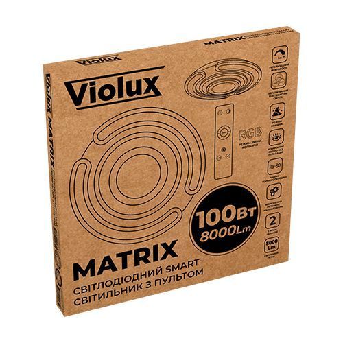LED светильник smart MATRIX VIOLUX круг 100W (чорний) 220485 фото
