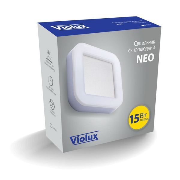 Світильник LED Violux ДББ NEO квадрат 15W 4000K IP65 242211 фото