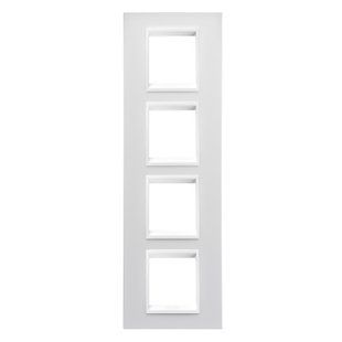 Рамка Chorusmart LUX 8 модуля вертикальна монохром білий GEWISS GW16229YB фото