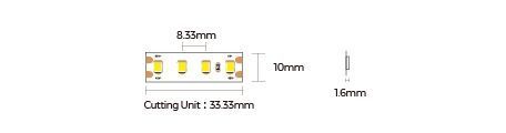 LED лента COLORS 120-2835-48V-IP20 8.8W 950Lm 3000K 5м (D8120-48V-10mm-WW) D8120-48V-10mm-WW фото