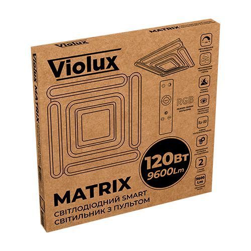 Светодиодный светильник smart MATRIX VIOLUX квадрат 120W (белый) 220495 фото