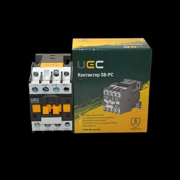Контактор SB-РC-018 18А 220В/АС3 1з (НВ) UEC PC1-SB-018-220-10 фото