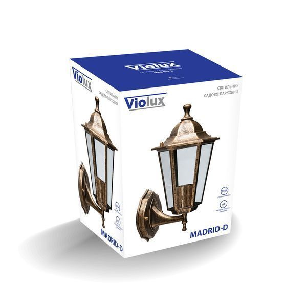 Світильник садово-парковий Violux Madrid-D антична бронза 60W Е27 IP44 500100 фото
