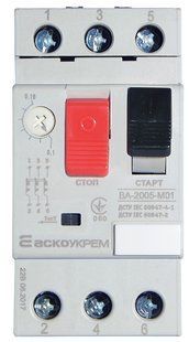Автоматичний вимикач захисту двигуна УКРЕМ ВА-2005 М01 A0010050013 фото