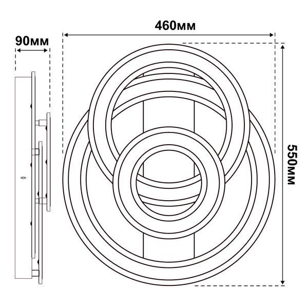 Светодиодный светильник smart PHANTOM VIOLUX круг 100W 3000-5000K IP20 белый 220535 фото
