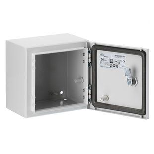 Навесной шкаф MAS 300&times;250&times;155, 1 дверь, с монтажной панелью, IP66, серый, nVent HOFFMAN MAS0302515R5 фото