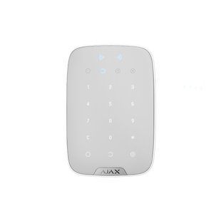 Бездротова сенсорна клавіатура Ajax KeyPad Plus White 00000005053 фото