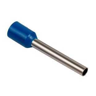 Втулочный наконечник НВ 1x2,5/18 с изоляцией. Голубой (100 шт./уп.) Tema Tools ТТ04621 фото