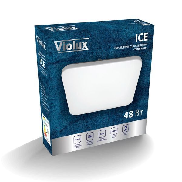 Світильник LED Violux ДББ ICE квадрат 48W 4500K IP20 200040 фото