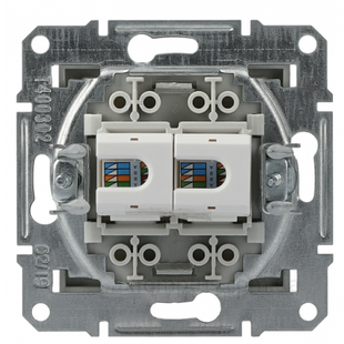 Компьютерная розетка 2. Rj45 cat.5e utp asfora bronze EPH4400169 фото