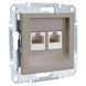 Розетка компьютерна 2-ная. RJ45 кат.5е UTP Asfora Бронза EPH4400169 фото 3