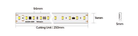 LED стрічка COLORS 104-2835-220V-IP65 10.6W 1060Lm 4000K 20м (H8104-230V-12mm-NW) H8104-230V-12mm-IP65-NW фото