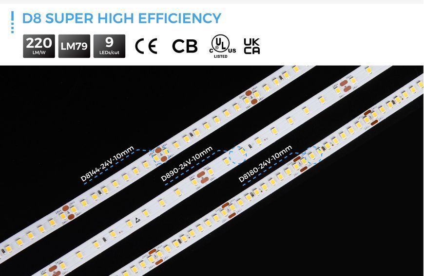 LED стрічка COLORS 90-2835-24V-IP20 4,3W 885Lm 3000K 5м (D890-24V-10mm-WW) D890-24V-10mm-WW фото
