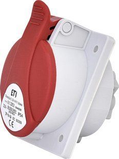 Розетка вбудована EE-3253 5Р IP54 (32A, 400V, 3P+N+PE) ETI 4482081 фото