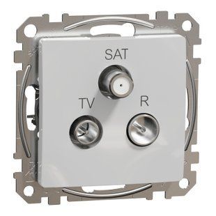Розетка R/TV/SAT кінцева 4DB, алюміній Sedna Design SDD113481 фото