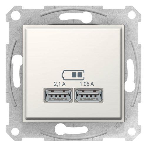 Розетка USB подвійна Schneider Electric Asfora Крем EPH2700223 фото