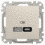 Розетка USB, Sedna Design, тип A+C, 3 A, 21 Вт, Sedna колір бежевий SDD112405 фото