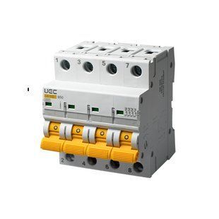 Модульный автоматический выключатель SB-M8 4P 50 А B 4,5 кА UEC MCB45-4-050-B фото
