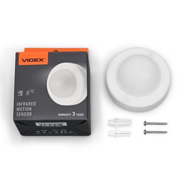 Потолочный датчик движения и освещенности VIDEX VL-SPC46W 360&deg; 220 В 2000 Вт IP20 инфракрасный, белый VL-SPC46W фото
