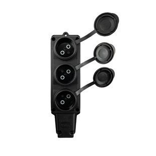 Колодка Violux каучук настенная 3-на без заземления с крышкой IP44 930710 фото