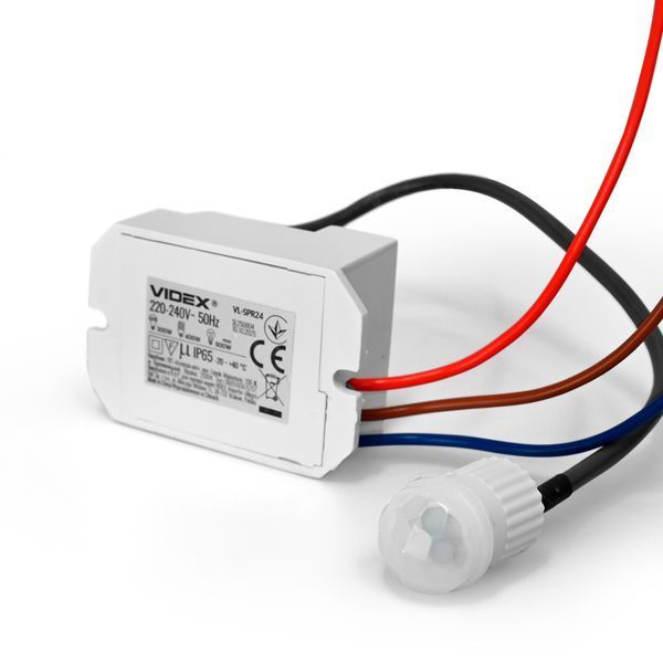 Датчик руху та освітленості накладний з виносним датчиком VIDEX VL-SPR24 220V 800W IP65 інфрачервоний білий VL-SPR24 фото