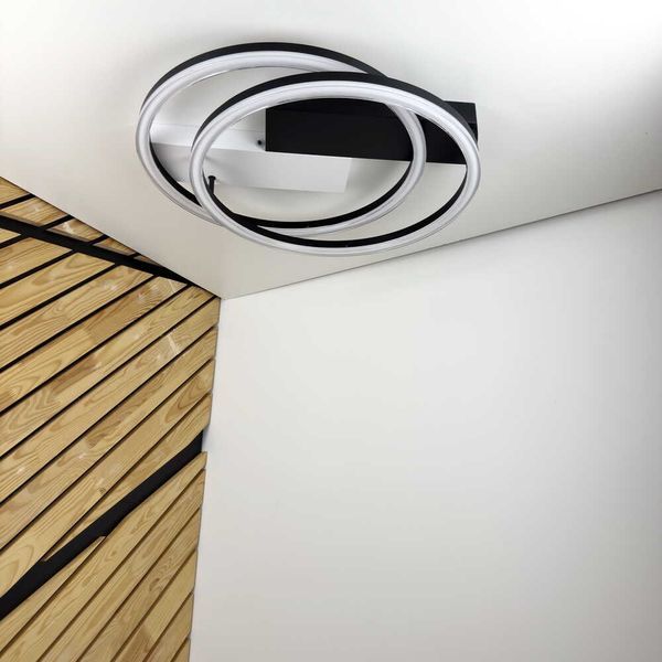 Светильник LED smart BRIONI-R+пульт 80W 3000-5000K IP20 круг черный Violux 220695 фото