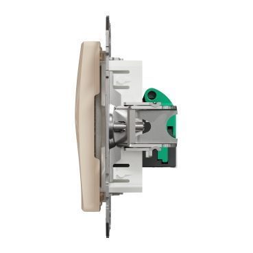 Одинарный разъем RJ45 категория 5E UTP, Sedna цвет бежевый SDD112451 фото
