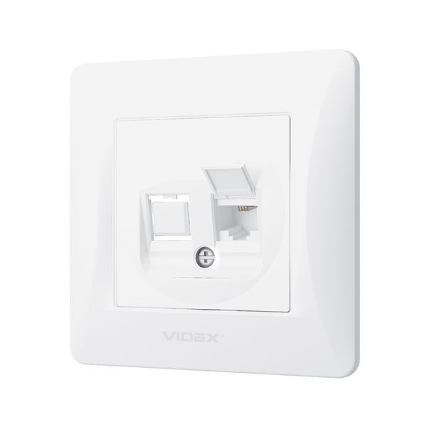 Розетка 1-я телефонная CAT3 белая VIDEX BINERA VF-BNSK1TF3-W фото