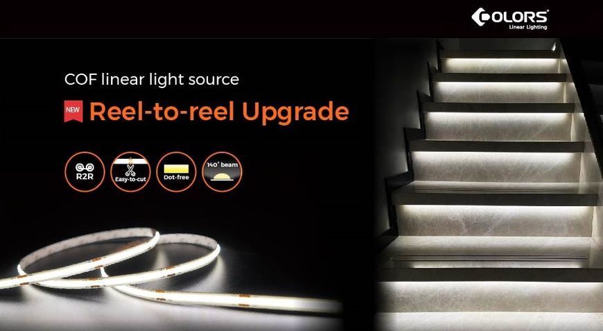 LED стрічка COLORS COB-24V-IP20 7.2W 605Lm 3000K 5м (DRF6-24V-8mm-WW) DRF6-24V-8mm-WW фото