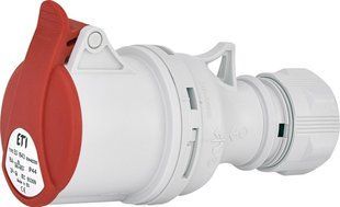 Розетка переносна ES 1643 4Р IP44 (16A, 400V, 3P+PE) ETI 4482001 фото