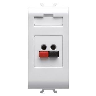 Аудиорозетка Chorusmart, 1 модуль, глянцевый белый, GEWISS GW10458 фото