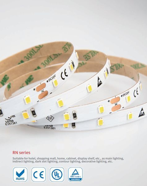 LED стрічка RISHANG 60-2835-12V-IP20 5,5W 490Lm 6000K 5м (RN0860TA-B-W) RN0860TA-B-W фото
