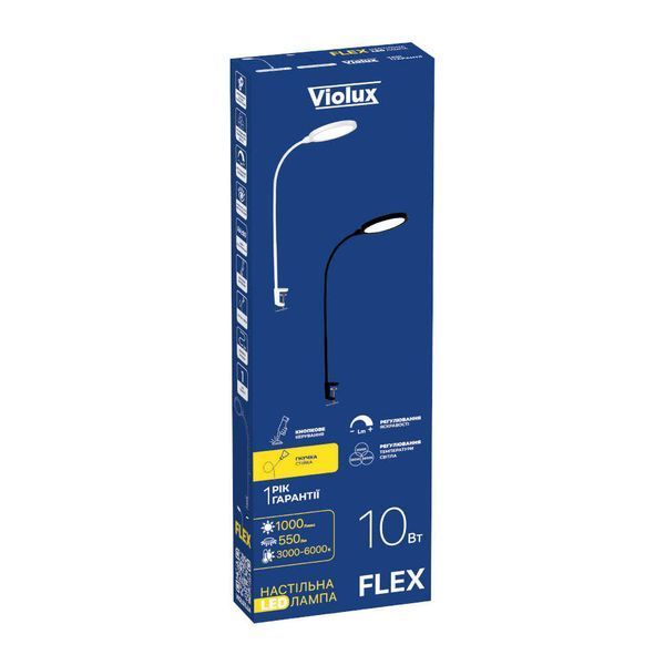 Світильник настільний LED FLEX&nbsp;10W 3000-6500К білий Violux 541001 фото
