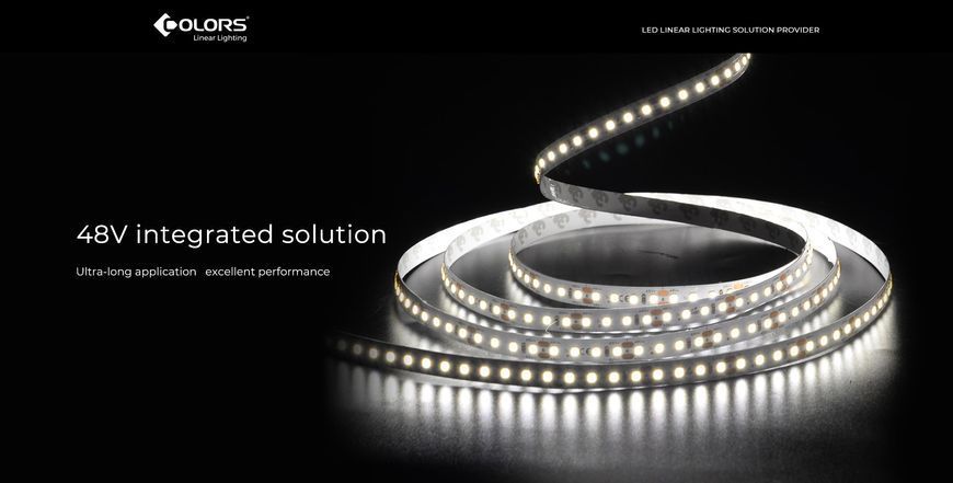 LED лента COLORS 144-2835-48V-IP20 5.4W 550Lm 3000K 5м (DS8144-48V-12mm) DS8144-48V-12mm-WW фото