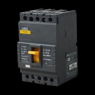 Автоматичний вимикач PCB32 3Р 125А 25кА UEC MCCB-PCB-32-3-0125 фото